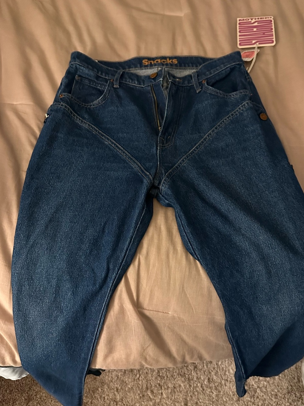 MOTHER Relaxed Dark Blue Denim Jeans